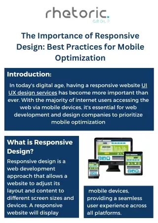 The Importance of Responsive Design Best Practices for Mobile Optimization
