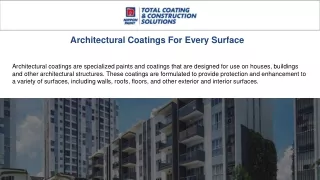 Enhance Your Surface Protection With Architectural Coatings