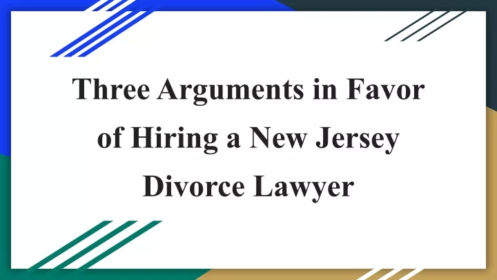 three arguments in favor of hiring a new jersey