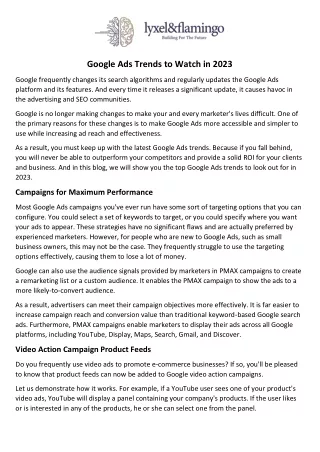 google ads trends to watch in 2023