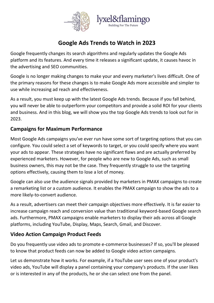 google ads trends to watch in 2023