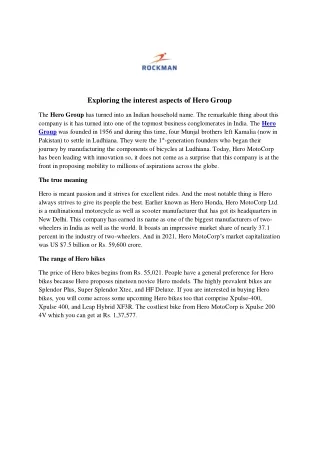 exploring the interest aspects of hero group