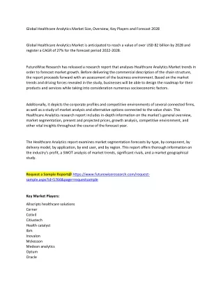 global healthcare analytics market size overview