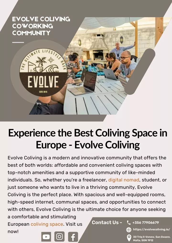 evolve coliving coworking community