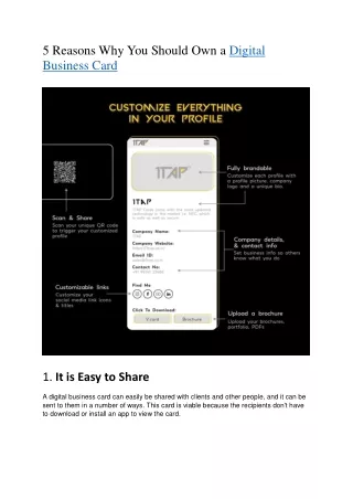 Digital Business Card NFC
