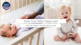 Keep Your Baby Happy and Healthy with the Right Temperature and Humidity