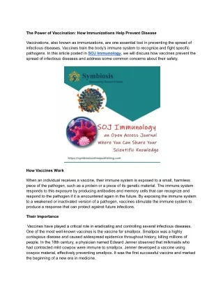 the power of vaccination how immunizations help