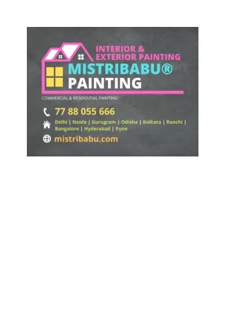 Painting services in Bhubaneswar, Painter contractor in Bhubaneswar -MistriBabu