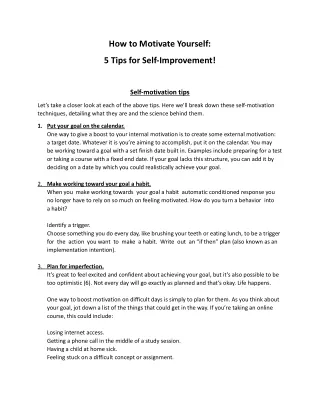 how to motivate yourself