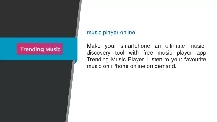 music player online make your smartphone