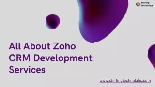all about zoho crm development services