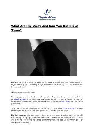What Are Hip Dips? And Can You Get Rid of Them?