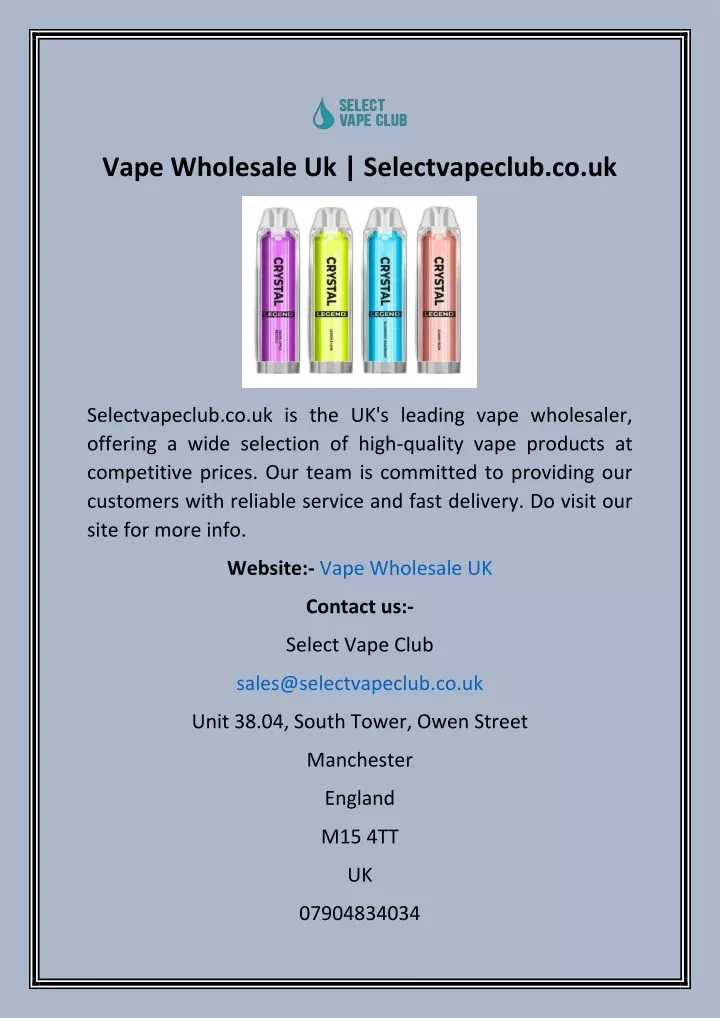 vape wholesale uk selectvapeclub co uk