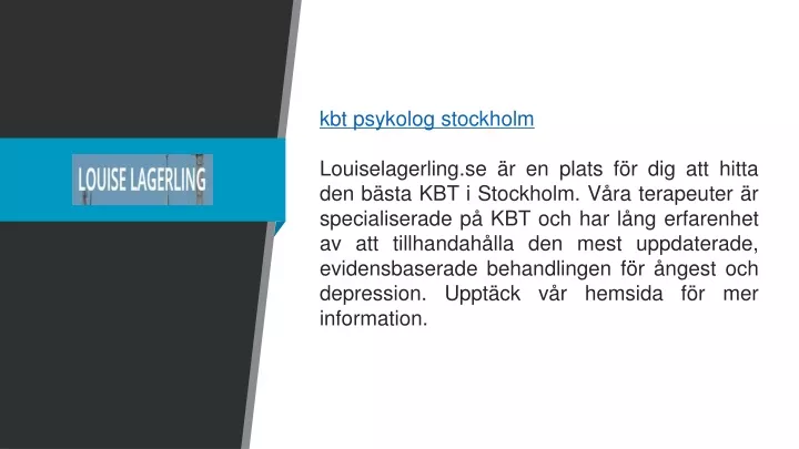 kbt psykolog stockholm louiselagerling