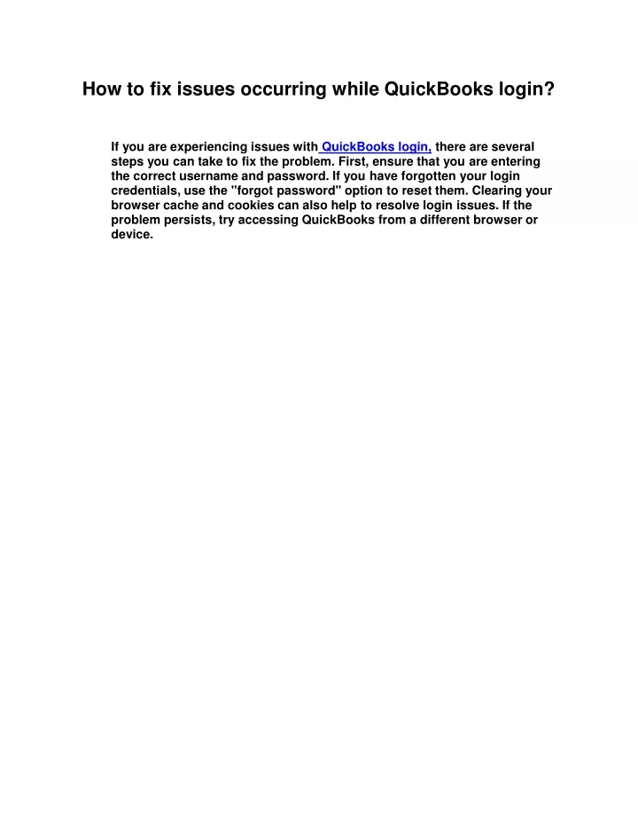 PPT QuickBookslogin PowerPoint Presentation, free download ID12060415