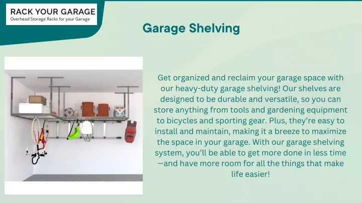 garage shelving