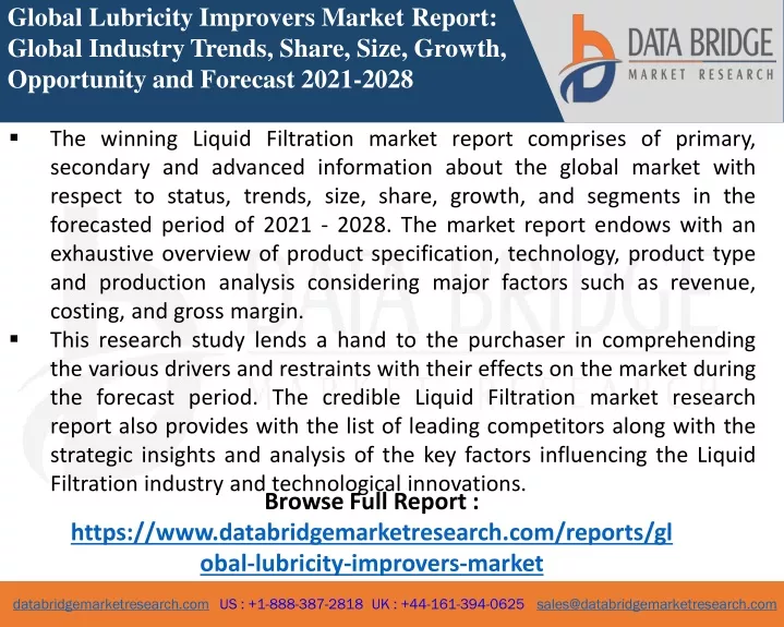 global lubricity improvers market report global