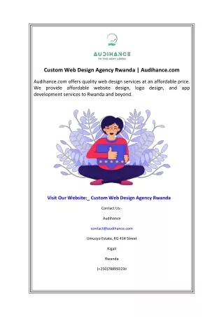 custom web design agency rwanda audihance com
