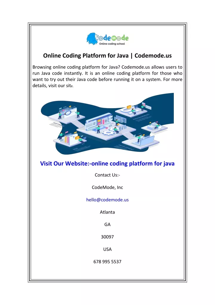 online coding platform for java codemode us