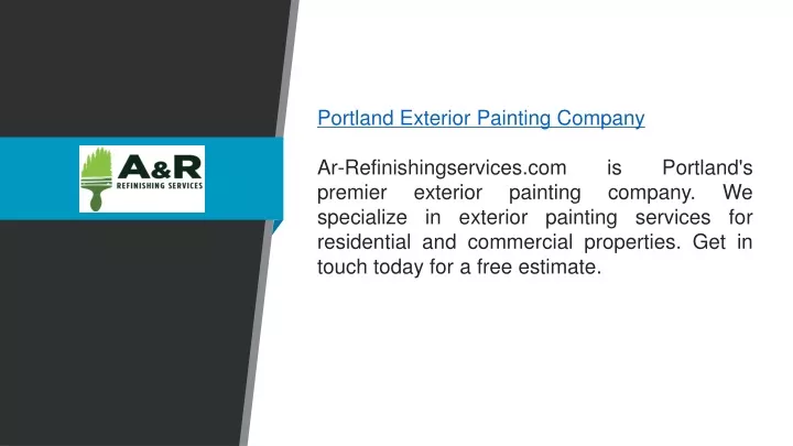 portland exterior painting company