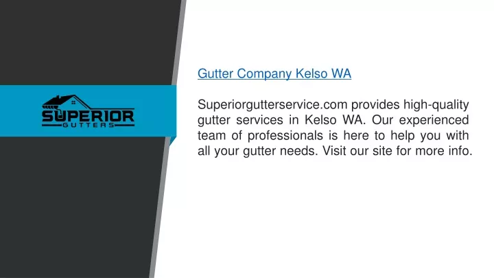 gutter company kelso wa superiorgutterservice