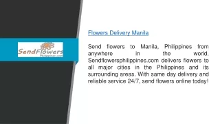 Flowers Delivery Manila  Sendflowersphilippines.com