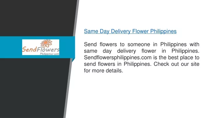 same day delivery flower philippines send flowers