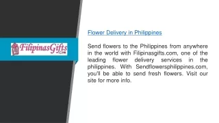 Flower Delivery in Philippines  Filipinasgifts.com