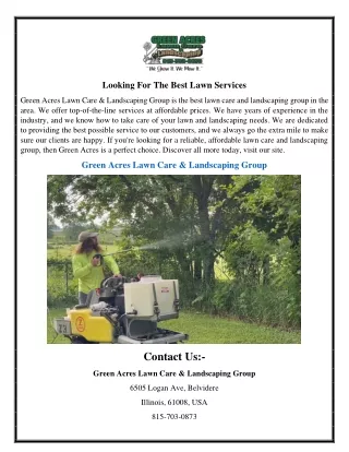 looking for the best lawn services
