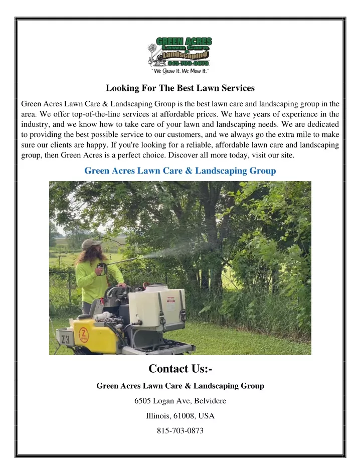 looking for the best lawn services