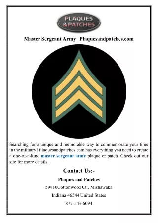 master sergeant army plaquesandpatches com