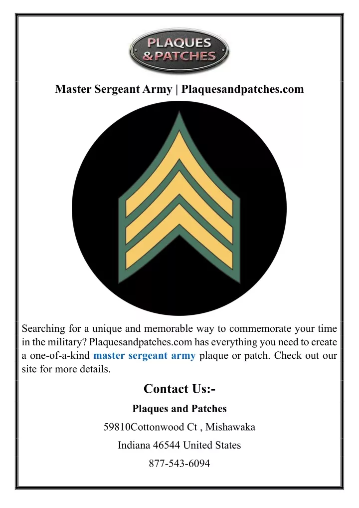 master sergeant army plaquesandpatches com