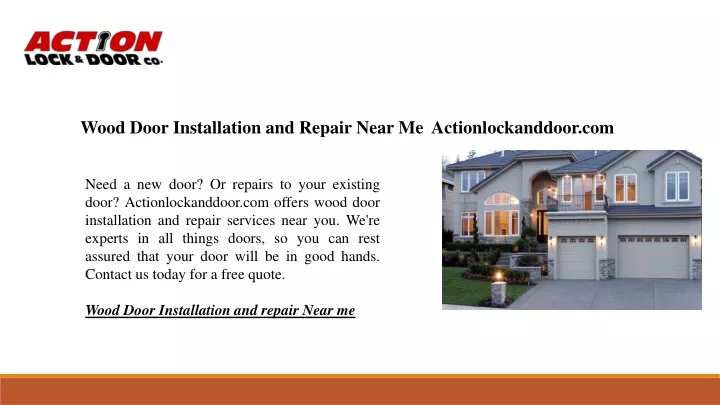 wood door installation and repair near