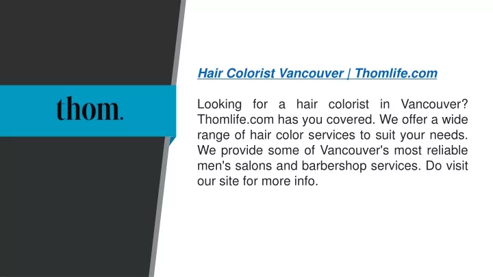 hair colorist vancouver thomlife com looking