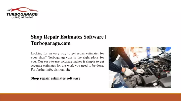 shop repair estimates software turbogarage com