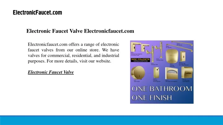 electronic faucet valve electronicfaucet com