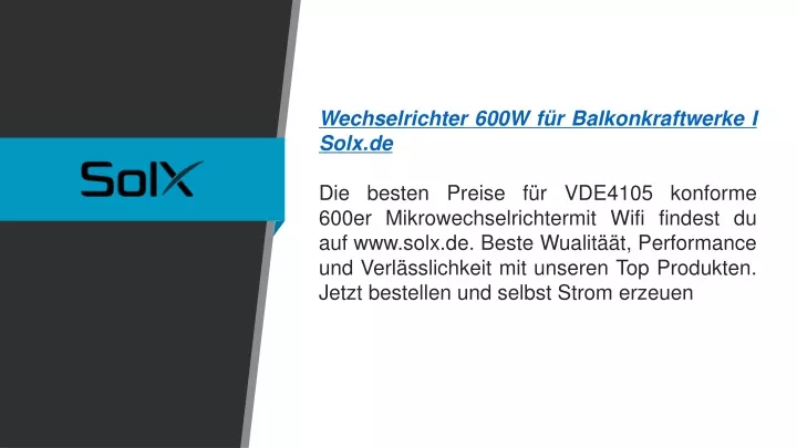 wechselrichter 600w f r balkonkraftwerke i solx