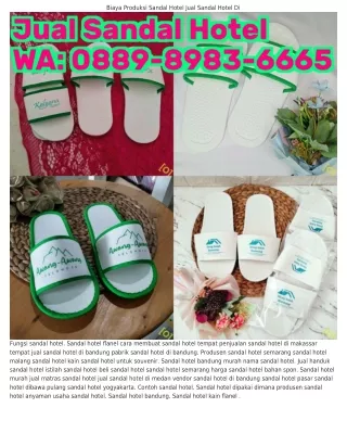 088ᑫ–8ᑫ8౩–ϬϬϬ5 (WA) Jual Sandal Hotel Di Contoh Sandal Hotel