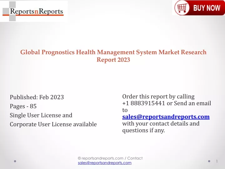 global prognostics health management system market research report 2023