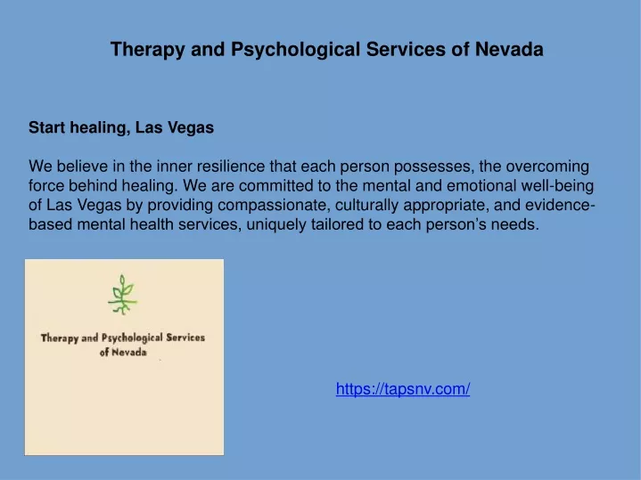 therapy and psychological services of nevada