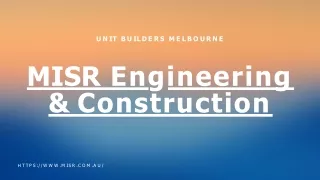 Commercial Building Companies Melbourne | MISR Engineering & Construction in AU