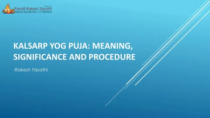 kalsarp yog puja meaning significance and procedure