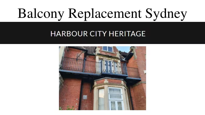 balcony replacement sydney