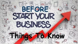 before starting a business