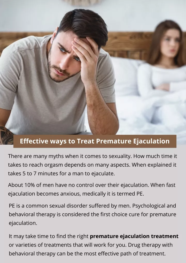effective ways to treat premature ejaculation