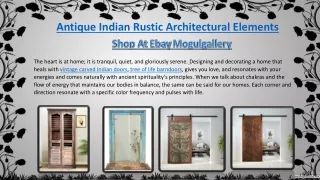 antique indian rustic architectural elements