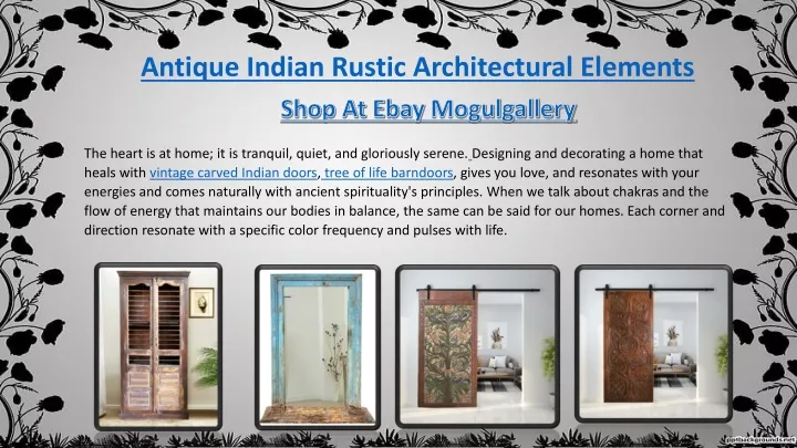antique indian rustic architectural elements