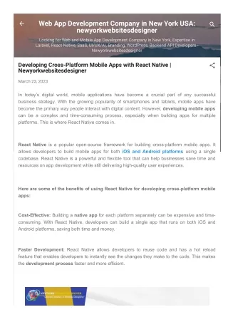 web app development company in new york