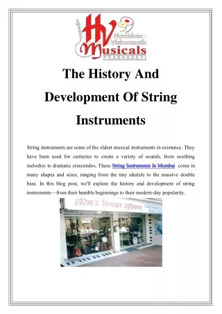 String Instruments In Mumbai Call-9820124890