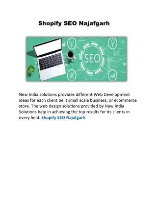 shopify seo najafgarh